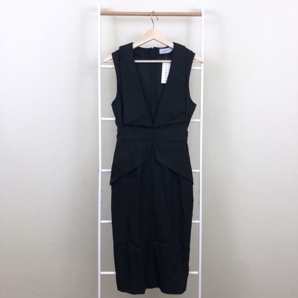 NWT Lioness Plunging Peplum Knee Length Dress